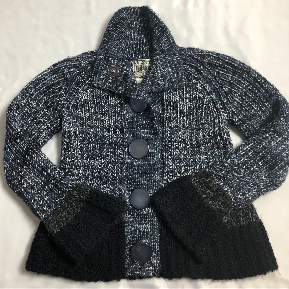 Curio NY | Chunky Cable Knit Cardigan Sweater